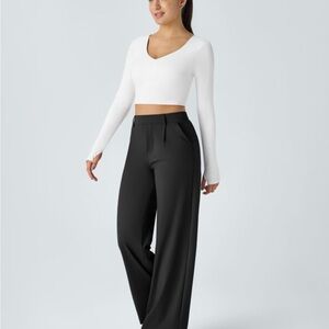 Halara Flex DayStretch High Waisted Pocket Straight Leg Work Pants